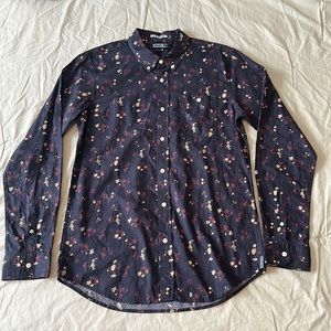 Ezekiel, Men’s long sleeve, Button up, Floral Pattern, Sz Medium